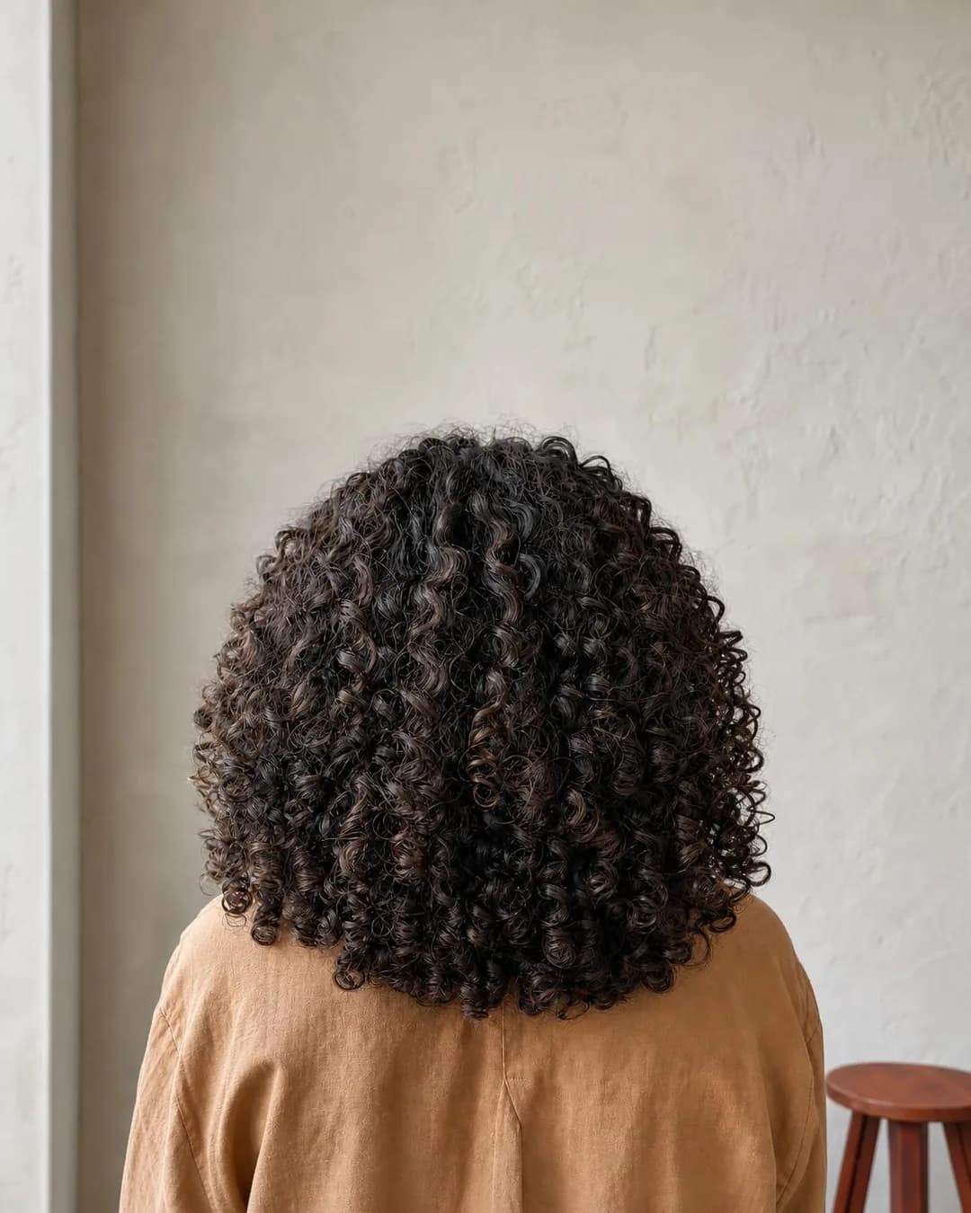 Finished-job hero, portrait 4:5. Predictable dry sculpting eliminates post-salon panic by ensuring the shape cut in the chair survives your home shower.