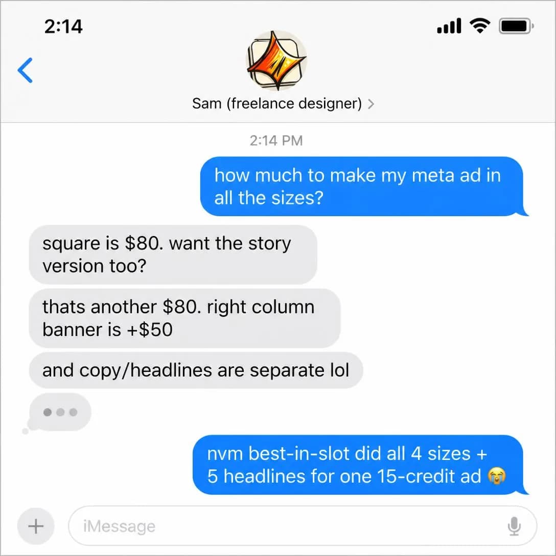 A pixel-accurate iPhone screenshot of an iMessage conversation, iOS 18, light mode centered on the message bubbles