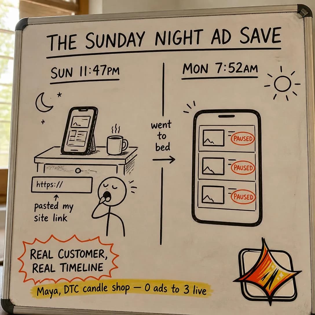 A slightly tilted handheld iPhone photo of a real office whiteboard, marker smudges and faint eraser ghosting visible, warm natural light from a window on the left creating soft shadows