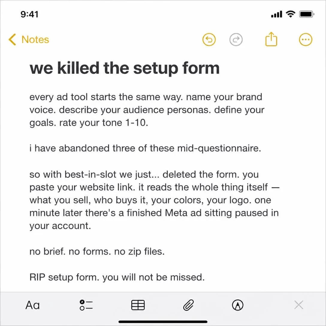 A pixel-accurate iPhone screenshot of the iOS 18 Notes app in light mode, filling the square frame