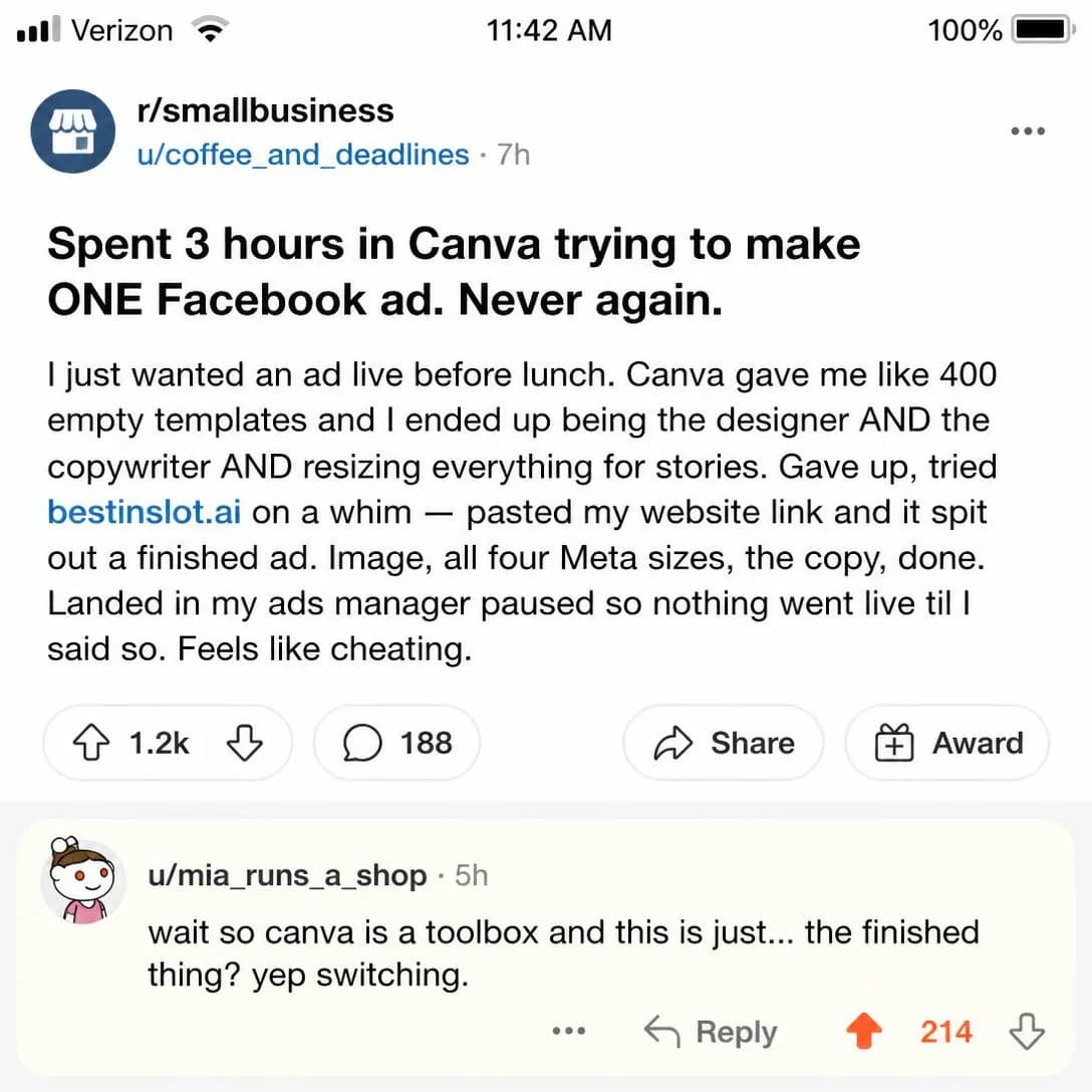A pixel-accurate screenshot of a Reddit post viewed in the Reddit mobile app, light mode, filling the entire square frame