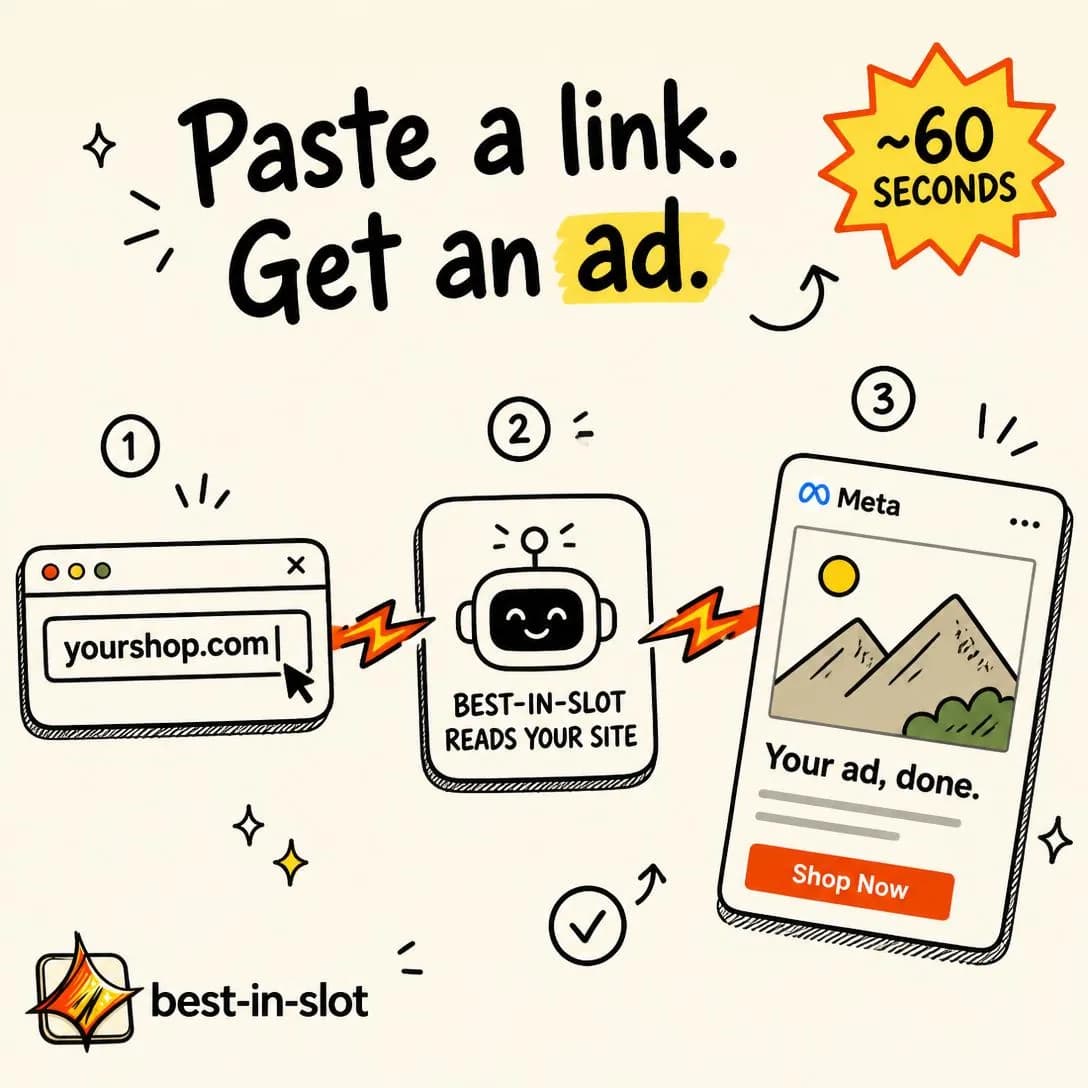 A hand-drawn explainer diagram in best-in-slot's playful, informal aesthetic, on a warm cream background with generous whitespace