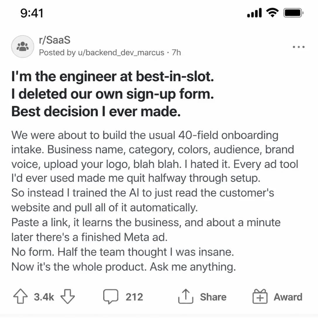 A pixel-accurate screenshot of a Reddit post viewed in the official Reddit mobile app, light mode, filling the entire square frame