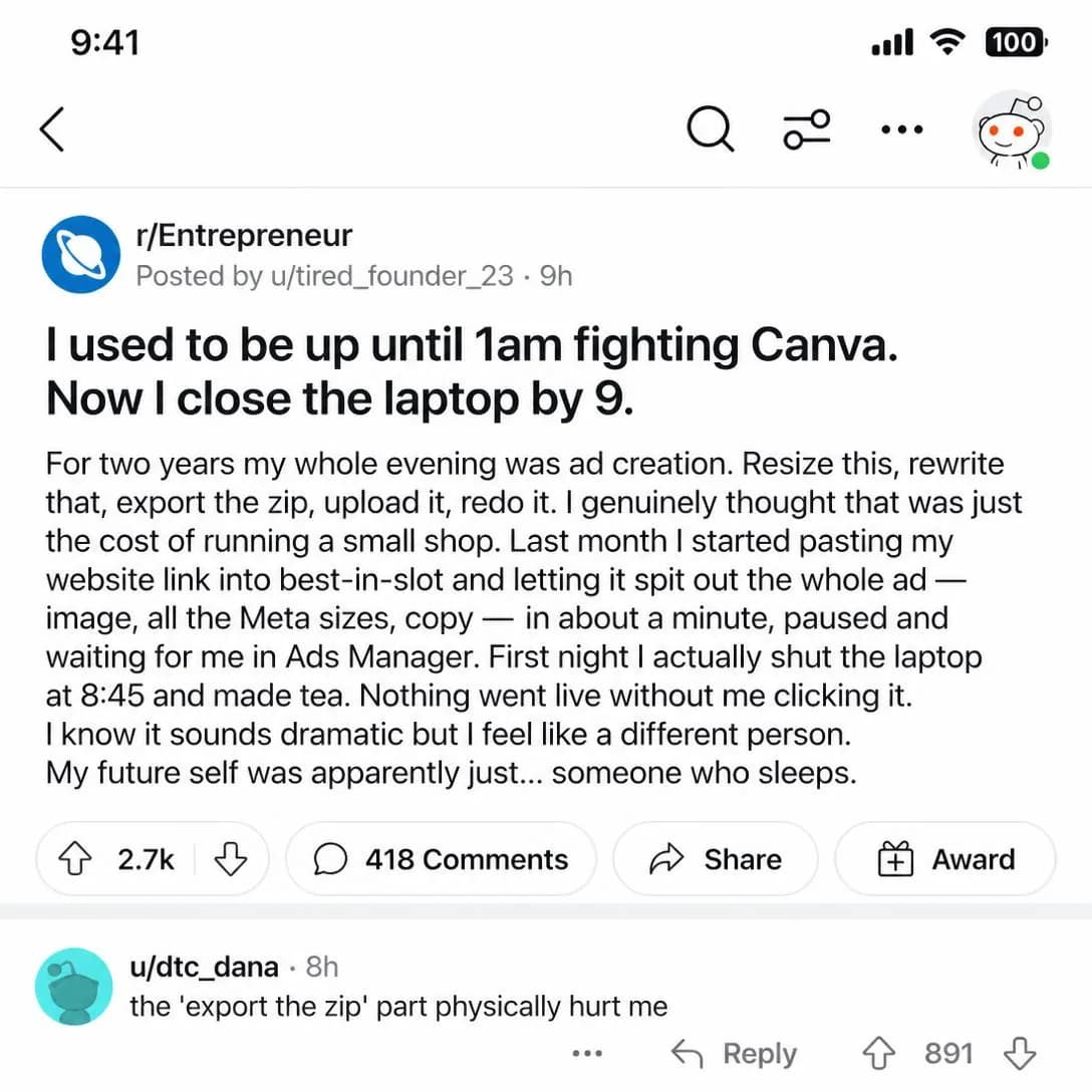A pixel-accurate mobile screenshot of a Reddit post viewed in the Reddit app, light mode