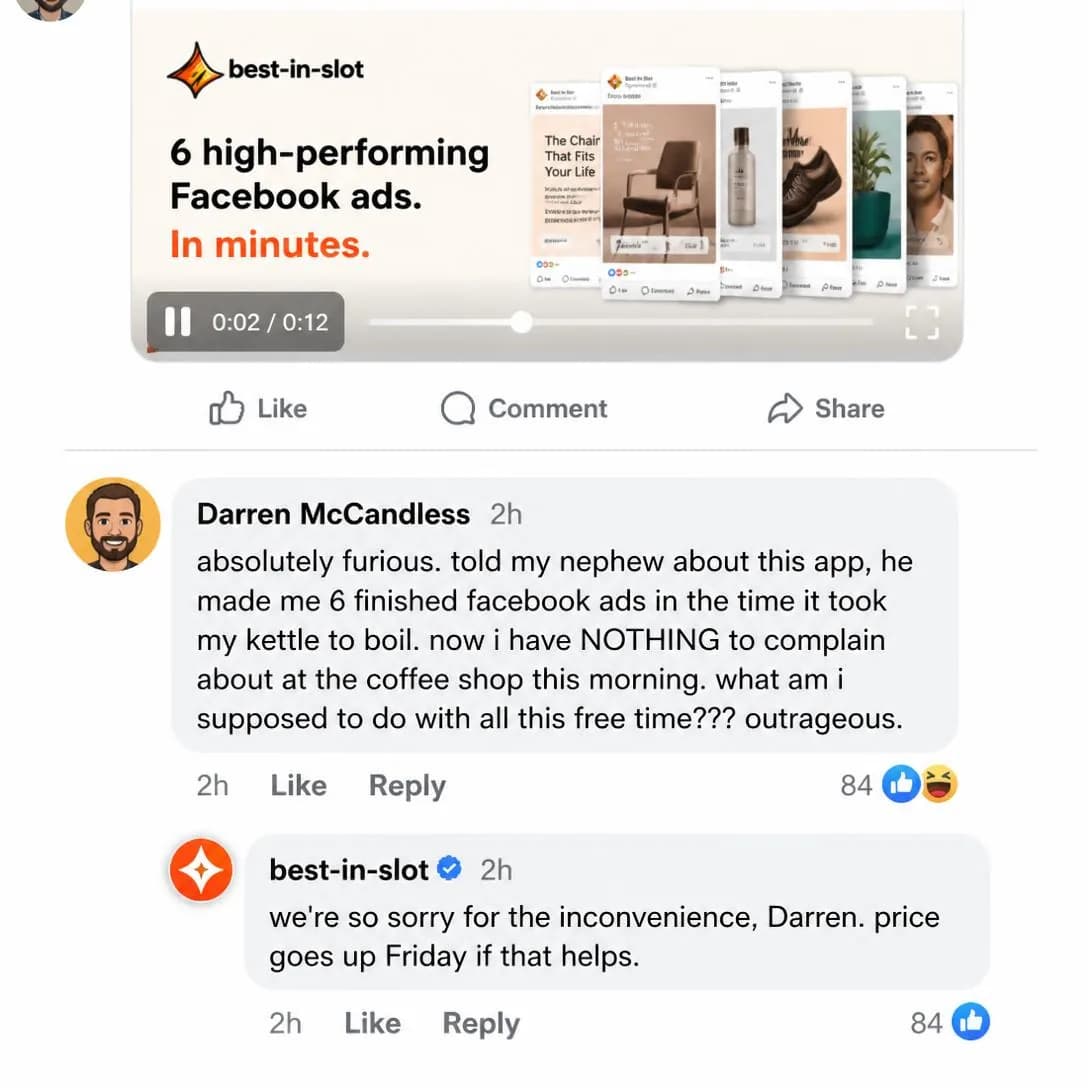 A pixel-accurate screenshot of a Facebook comment thread, light mode, mobile app interface