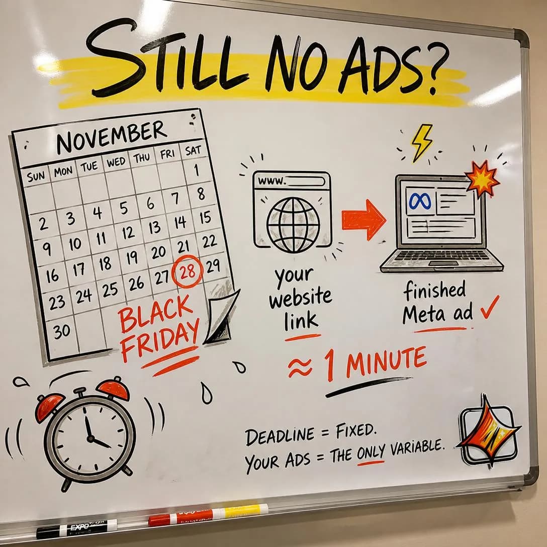 A smartphone photo, slightly angled and handheld, of a large office whiteboard covered in an energetic hand-drawn sketch in the best-in-slot palette