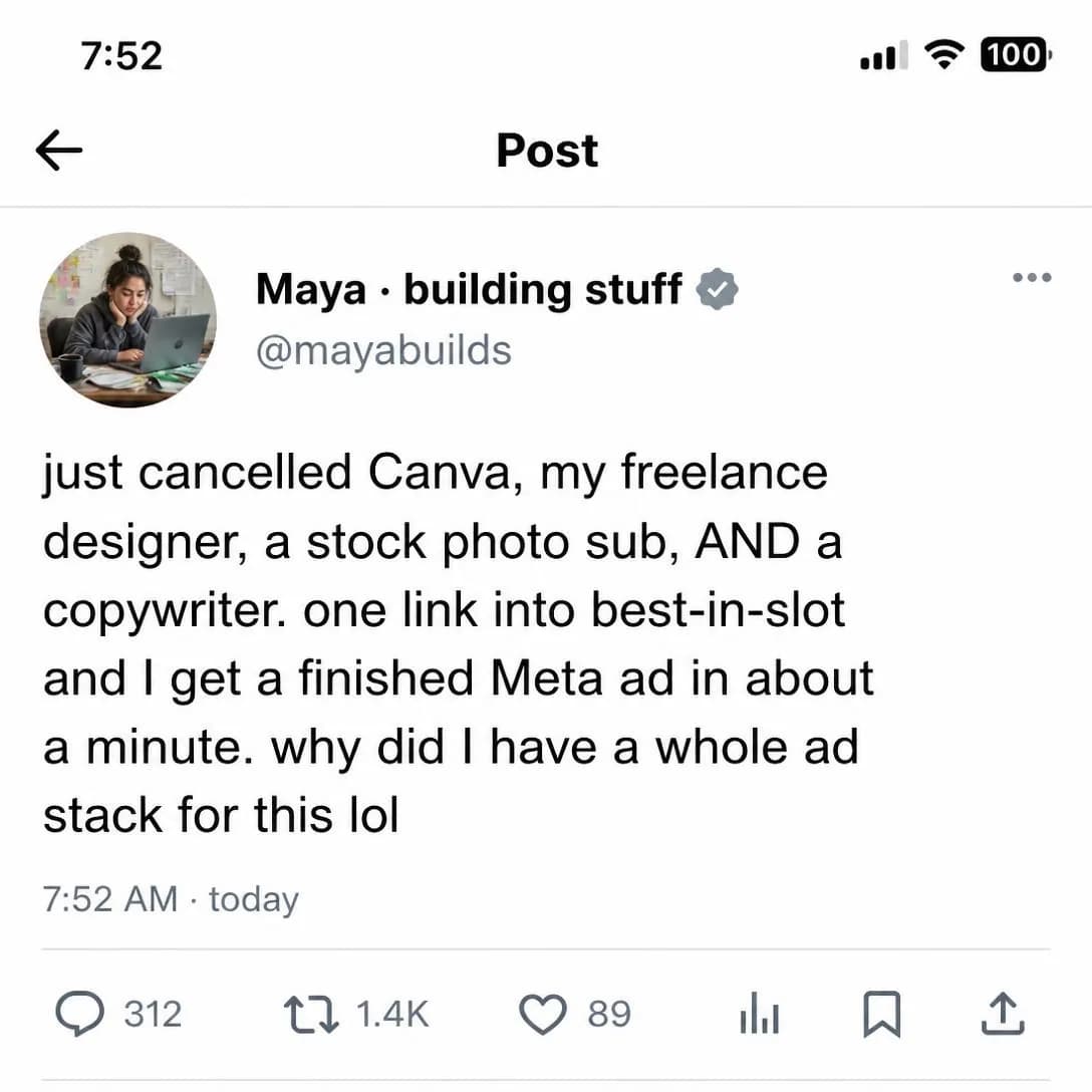 A pixel-accurate screenshot of a single X (Twitter) post, viewed in the X mobile app, light mode, filling the entire square frame