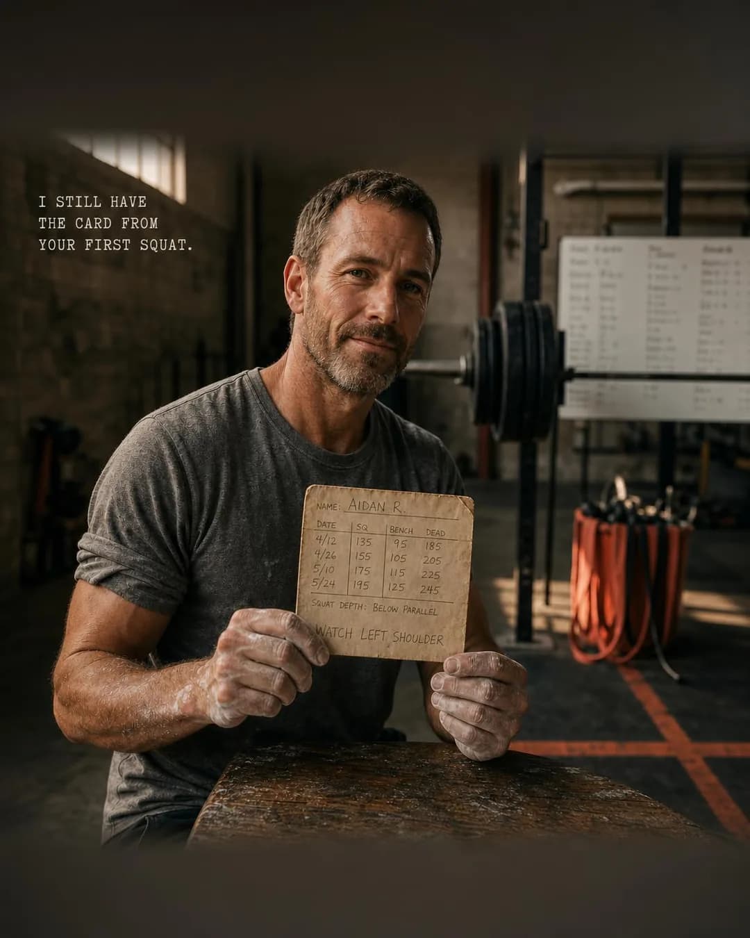 Portrait of the owner / user, portrait 4:5. A coach's own tracking system proves continuity that a big-box instructor rotation can never fake.